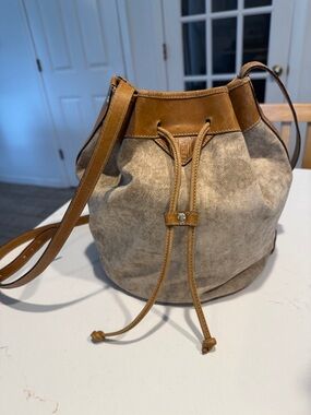 Fendi Tan Leather Tote with Gold Logo Plaque